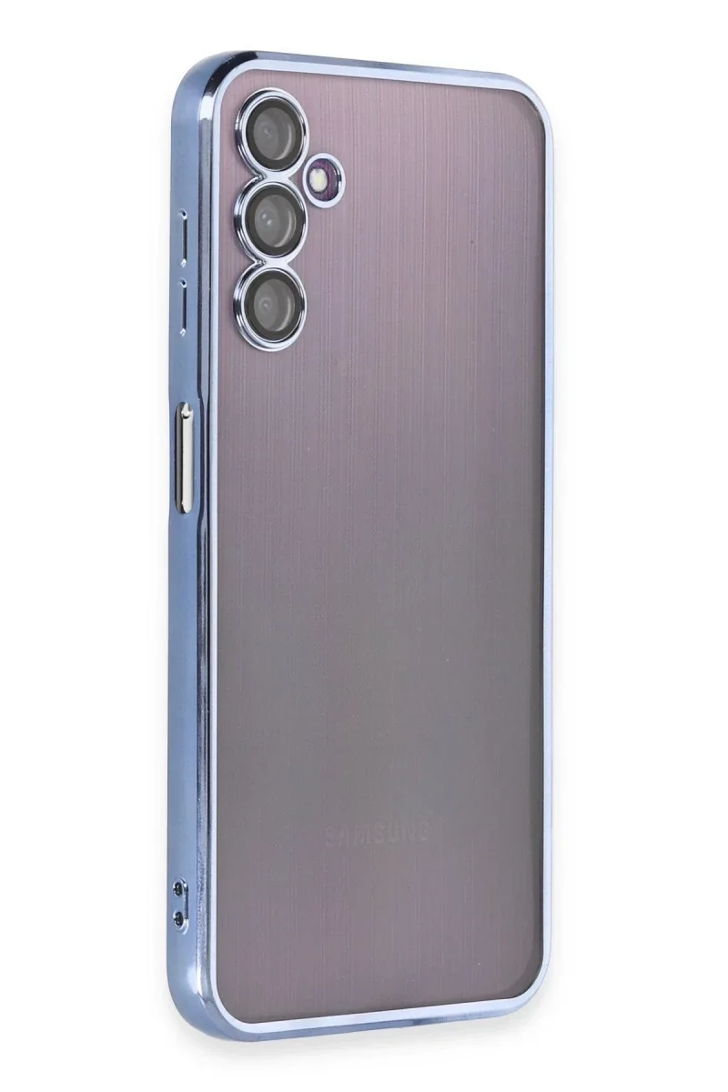 Samsung Galaxy A14 4G Kılıf Razer Lensli Silikon - Açık Mavi