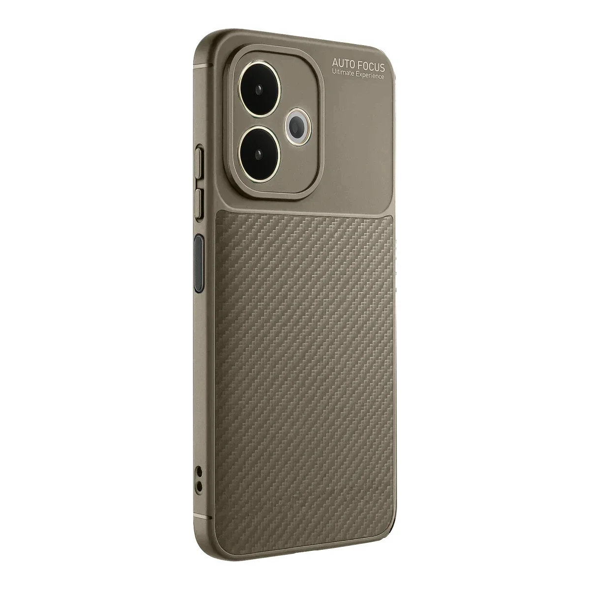 Oppo A5 Pro 4G Kılıf Auto Focus Karbon Kapak - Kahverengi görsel 2
