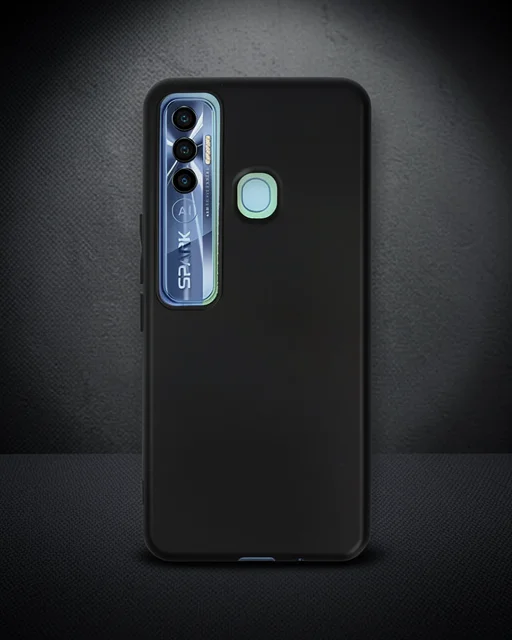 Tecno Spark 7 Pro Kılıf First Silikon - Siyah