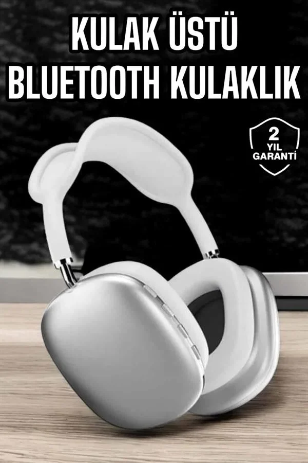 P9 Air Max Kablosuz 5.0 krofonlu Bluetooth Kulaklık Beyaz Yüksek Ses Kaliteli görsel 2