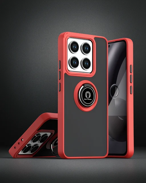 Xiaomi Mi 15 Pro Kılıf Montreal Yüzüklü Silikon Kapak - Kırmızı