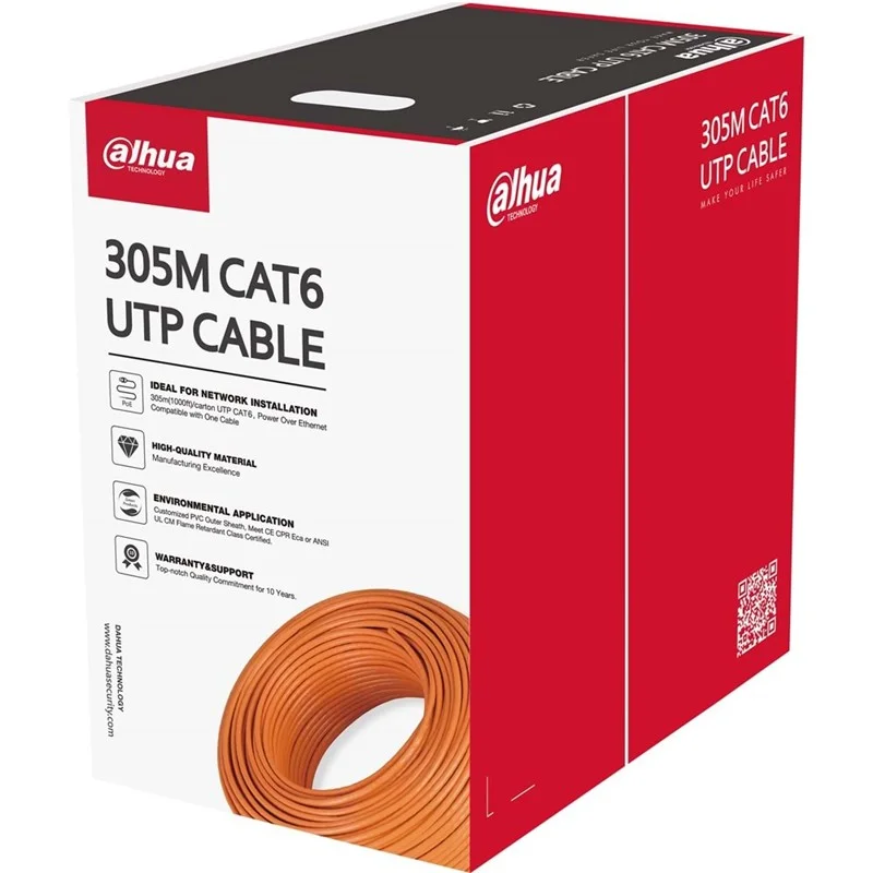 PFM922I-6UN-C 305 Metre U/utp 23AWG Cca Turuncu Renk CAT6 Kablo