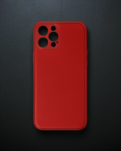 Apple İphone 12 Pro Max Kılıf Coco Deri Silikon Kapak - Kırmızı