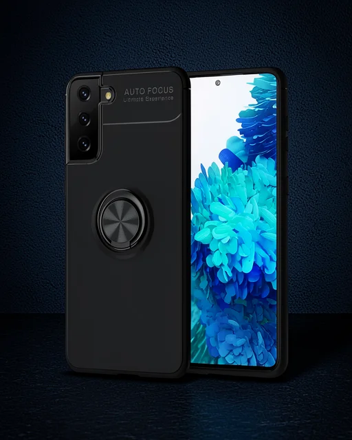 Samsung Galaxy S21 Plus Kılıf Range Yüzüklü Silikon - Siyah