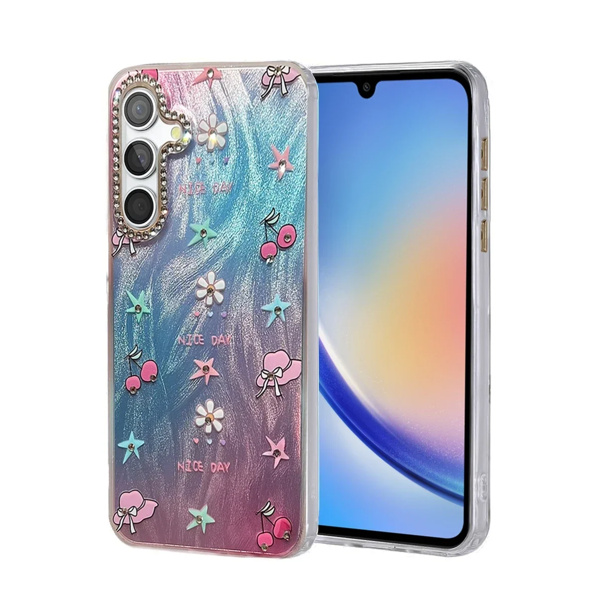 Samsung Galaxy A34 5G Kılıf Blade Aynalı Desenli Kapak - Desen 4