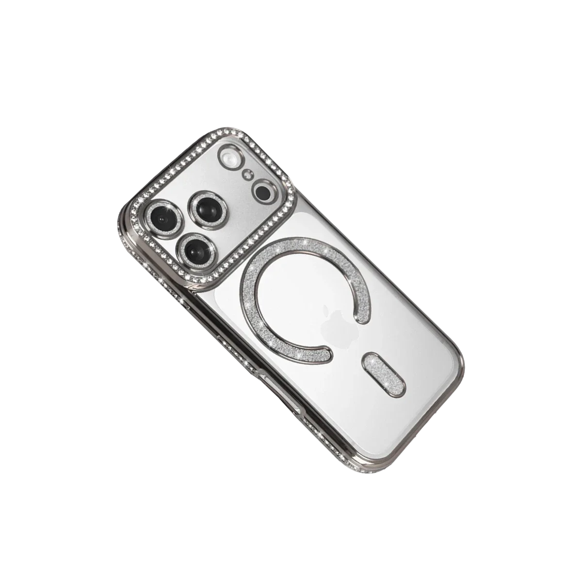 Apple iPhone 17 Pro Joke Simli Magneticsafe Kılıf - Gümüş görsel 3