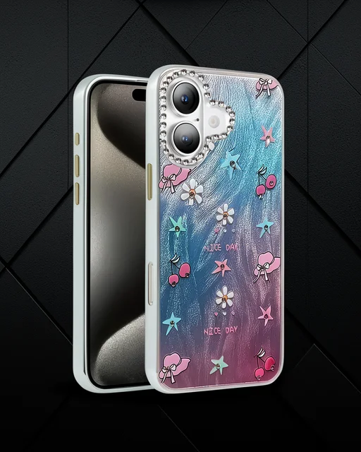 Apple İphone 16 Kılıf Blade Aynalı Desenli Kapak - Desen 4
