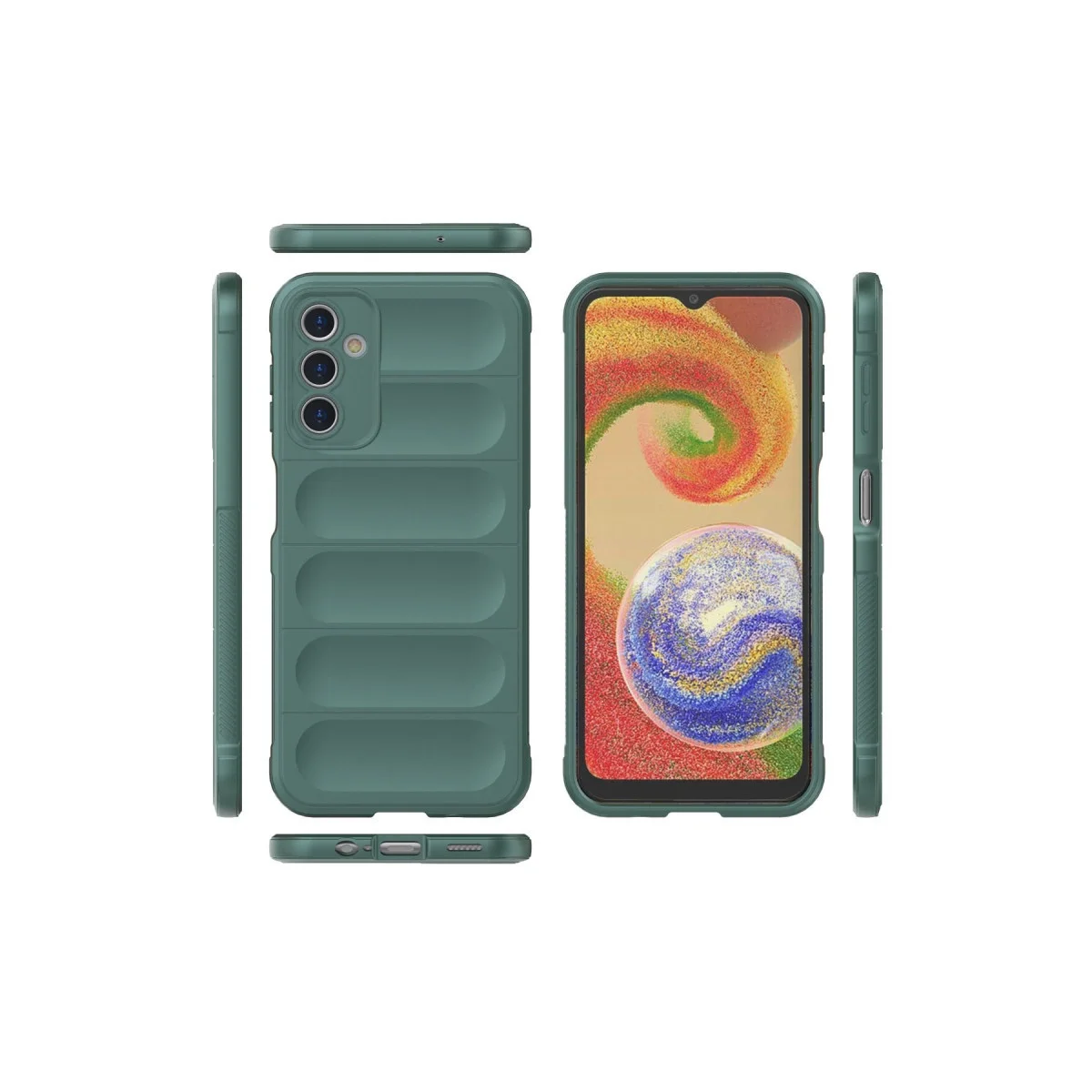 Samsung Galaxy A14 4g Kılıf Optimum Silikon - Koyu Yeşil görsel 3