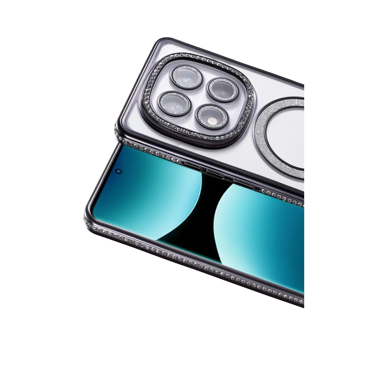 Xiao Red Note 15 Pro Plus 5g Joke Simli Magneticsafe Kılıf - Siyah görsel 2