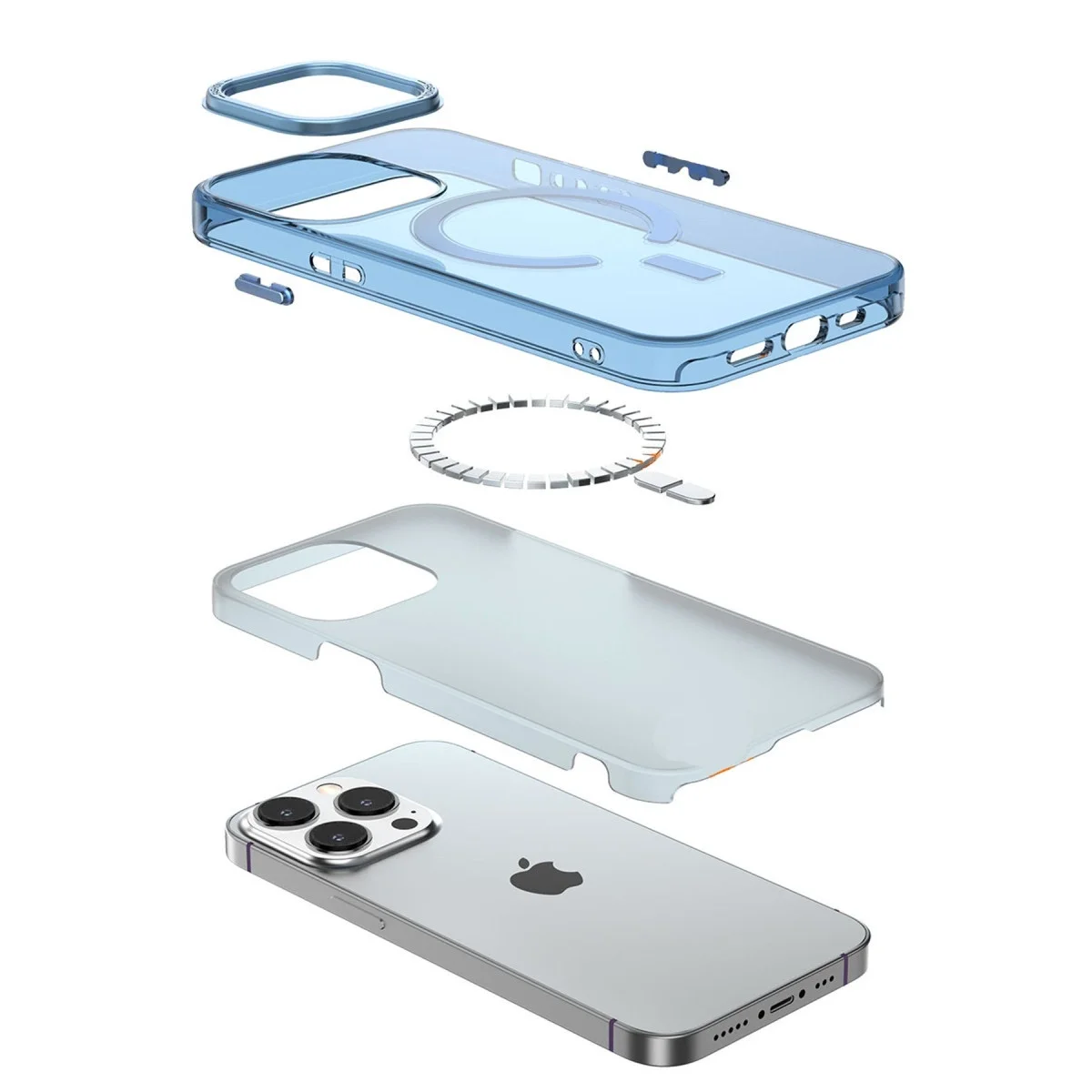 Apple İphone 14 Pro Max Kılıf Troy Magsafe Kapak - Mor görsel 2