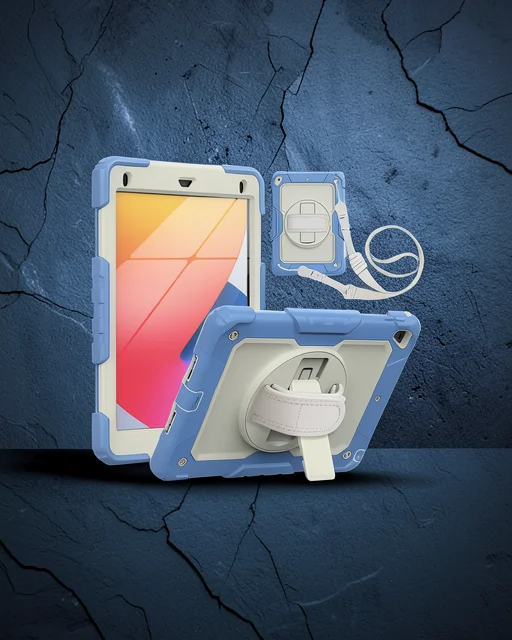 Apple İpad 5 Air 9.7 Kılıf Strap New Tablet Kapak - Mavi
