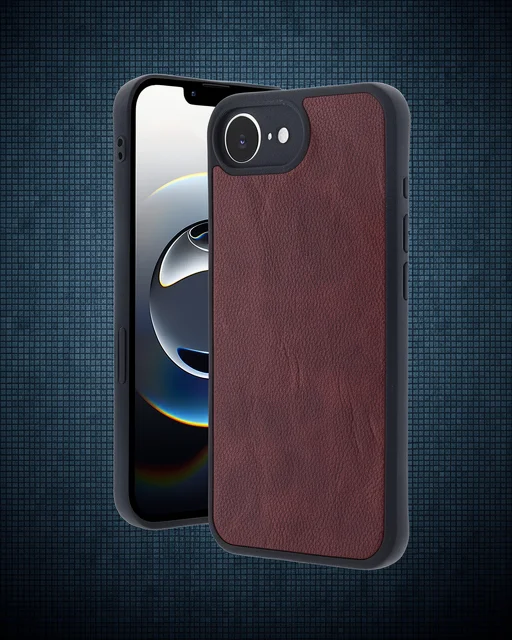 Apple İphone 16e Kılıf Aras Deri Kapak - Bordo