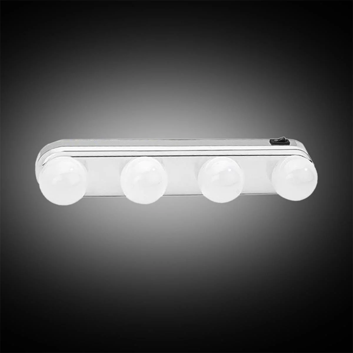 Kablosuz Parlak Banyo Stüdyo Makyaj Aynası Işığı Pilli Vantuzlu Taşınabilir 4 Led Ampul görsel 4