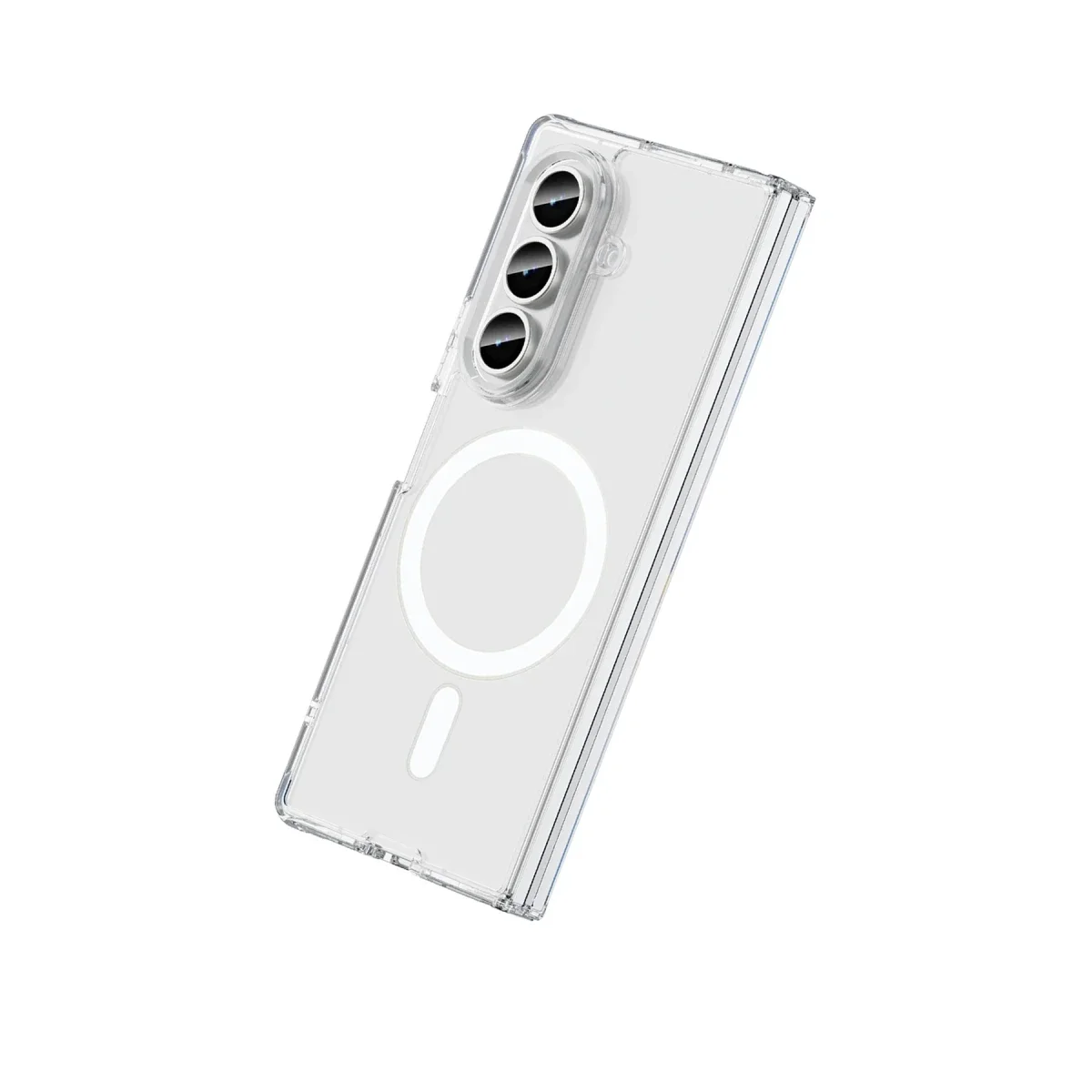 Samsung Galaxy Z Fold 7 Kılıf Magneticsafe Şeffaf Silikon - Şeffaf görsel 3