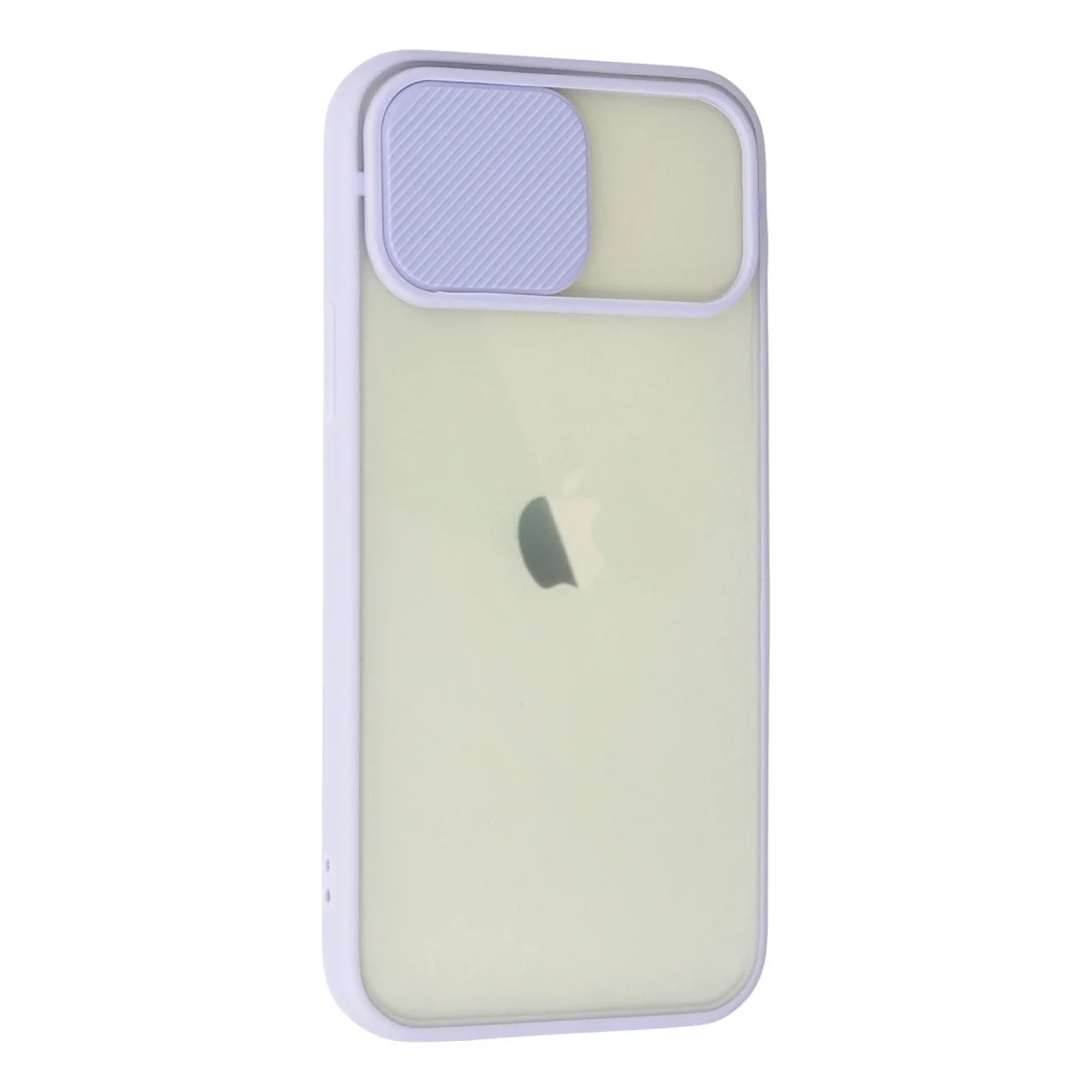 Apple İphone 12 Kılıf Palm Buzlu Kamera Sürgülü Silikon - Lila görsel 3