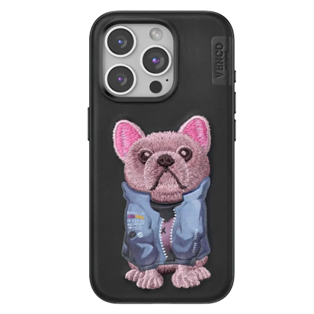 Venco Apple iPhone 15 Pro Cute Desenli Kapak - Siyah