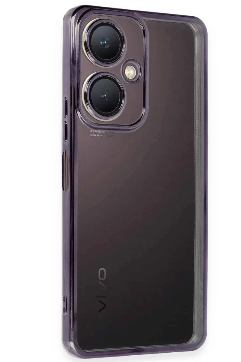 Vivo Y27 Kılıf Razer Lensli Silikon - Mor