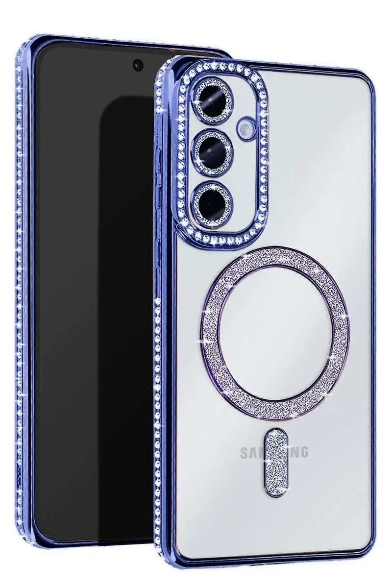 Samsung Galaxy A26 Joke Simli Magneticsafe Kılıf - Mavi