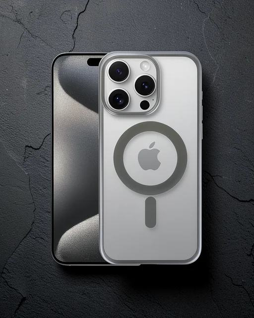 Apple İphone 15 Pro Kılıf Erozi Magsafe Kapak - Gri