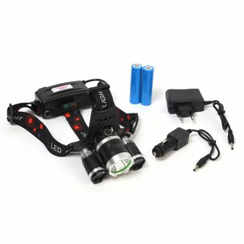 BR-5000 T6 5000 LM 3xCree XML-T6+2R5 LED Kafa Feneri görsel 3
