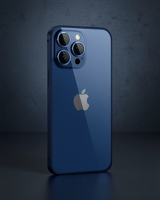 Joko Apple İphone 15 Pro Max Metal Bumper Mat Kapak - Lacivert