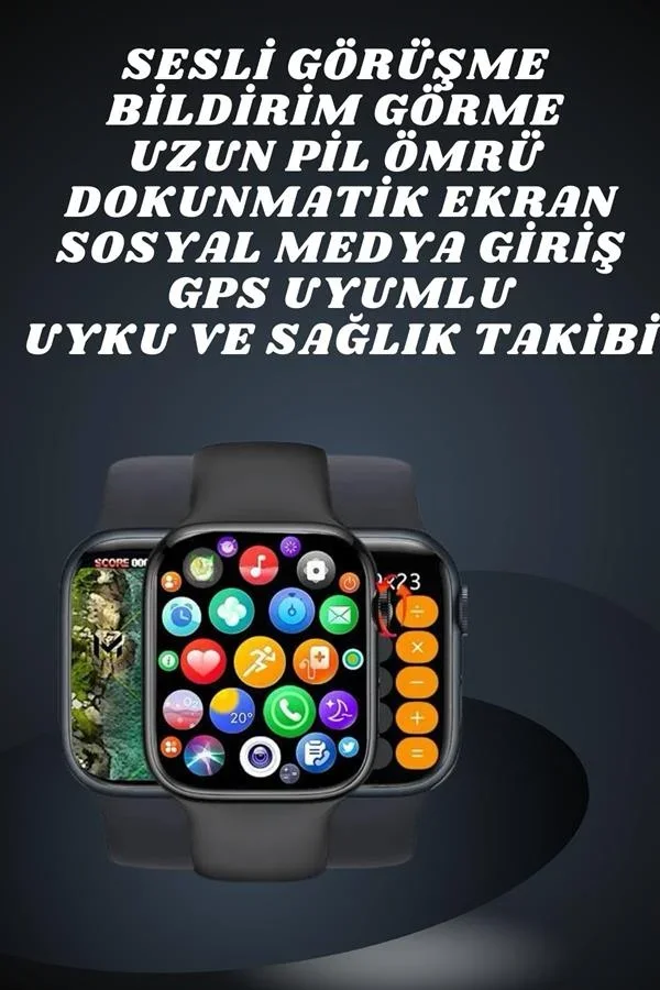 Ekranlı Yeni Nesil Pro Kulaklık ve Akıllı Saat Kampanyası Kulak İçi krofonlu görsel 3