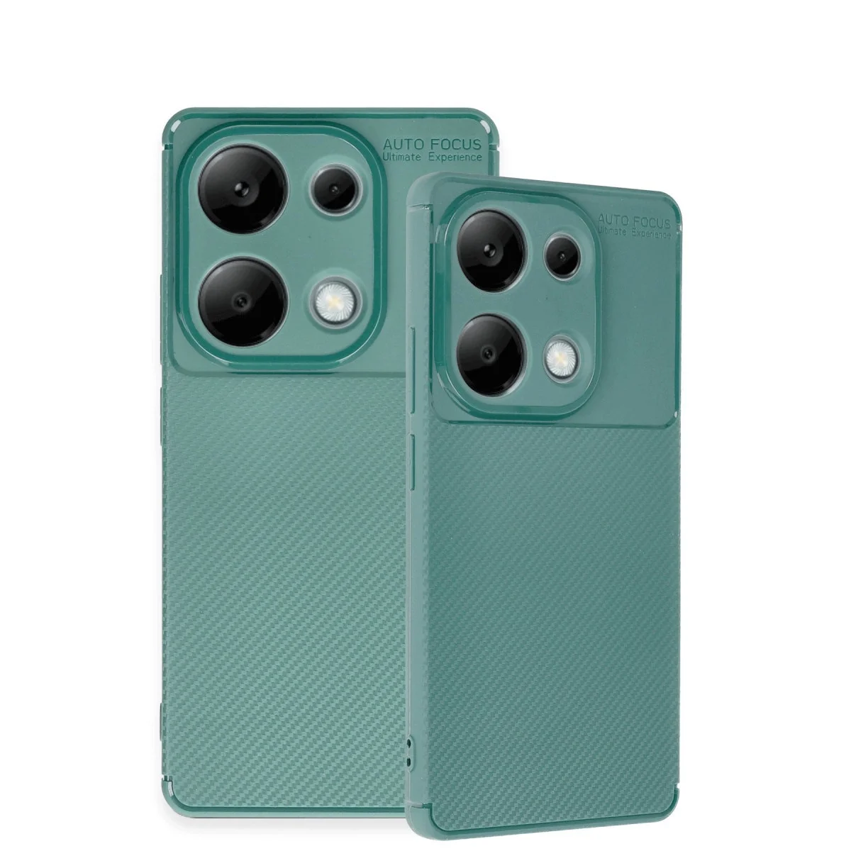 Xiao Red Note 13 Pro 4g Kılıf Auto Focus Karbon Kapak - Koyu Yeşil görsel 3