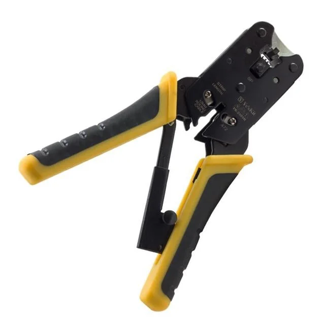 YesKit YK-2101N 3’ü 1 Arada RJ45 Kesme, Soyma ve Konnektör Çakma Seti Kablo Sıkma Pensesi görsel 3
