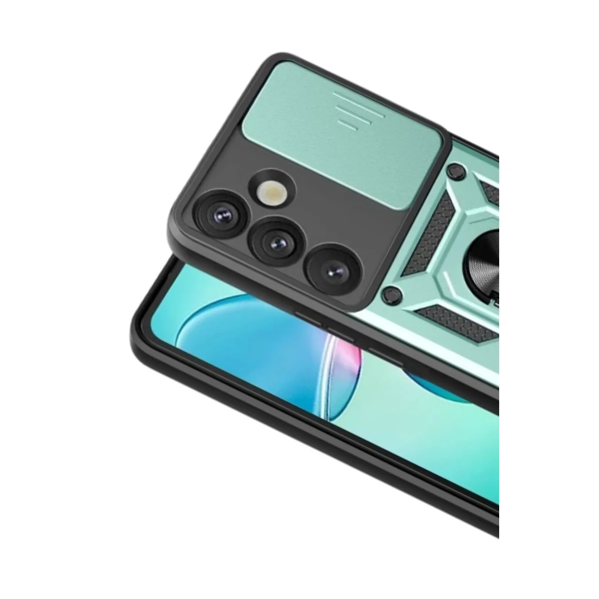 Samsung Galaxy S26 Plus Pars Lens Yüzüklü Silikon - Yeşil görsel 2