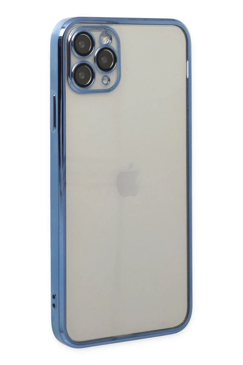 Apple iPhone 11 Pro Kılıf Razer Lensli Silikon - Açık Mavi görsel 2