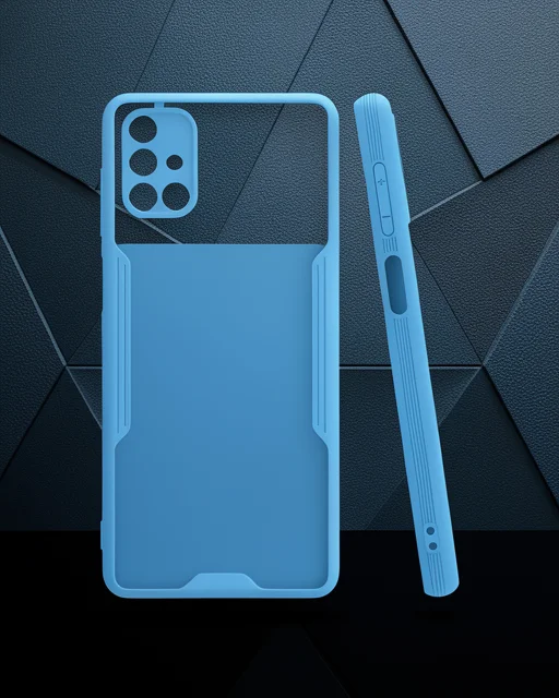 Samsung Galaxy M51 Kılıf Platin Silikon - Mavi