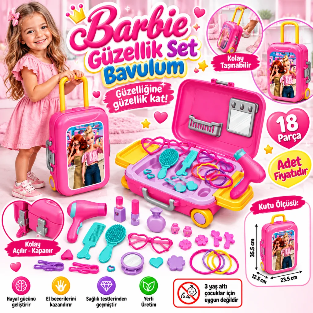 03486 GÜZELLİK SET BAVULUM adet fiyatıdır