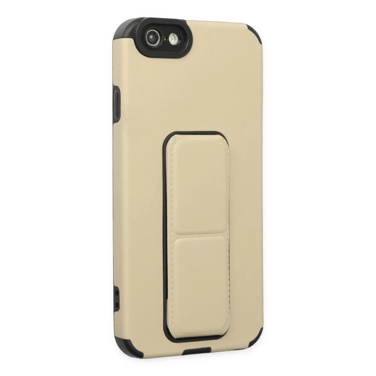 Apple İphone 6 Kılıf Mega Standlı Silikon - Gold görsel 2