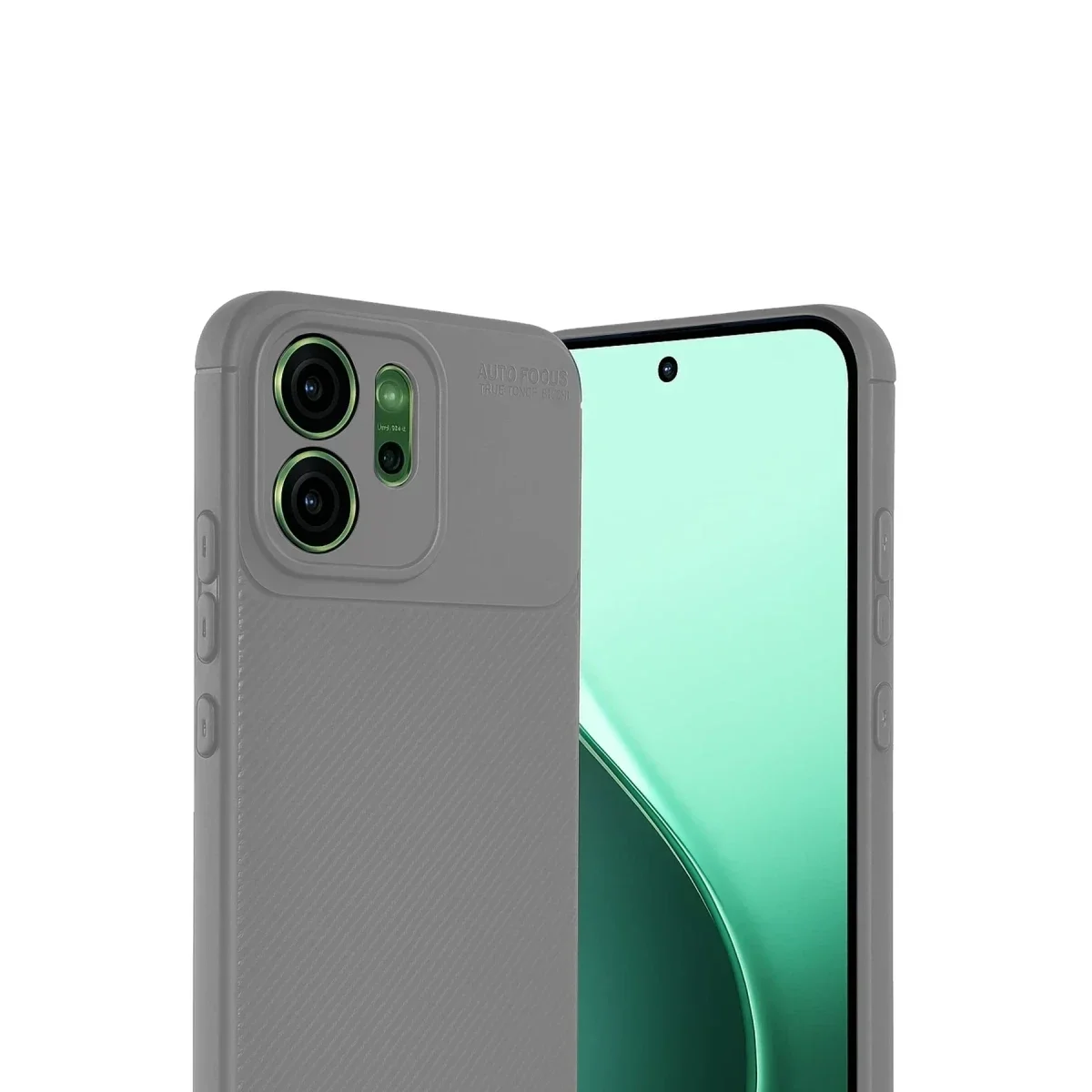 Oppo Reno 14 Auto Focus Karbon Kapak - Gri görsel 3