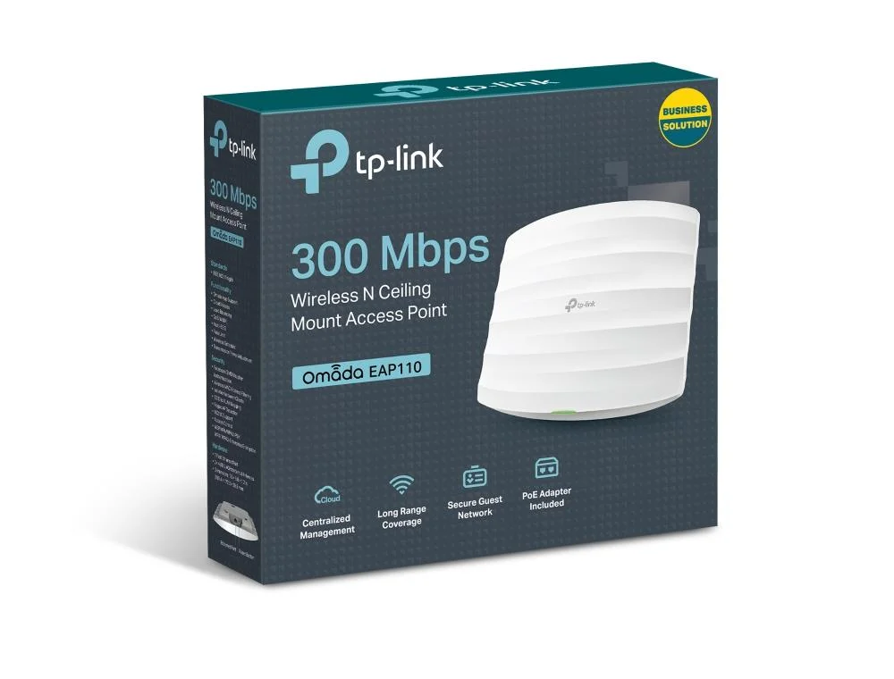 Omada EAP110 1 Port 10/100 2.4GHZ 300MBPS İç Ortam Tavan Tipi Access Poınt( Pasif Poe Adaptör Dahil)