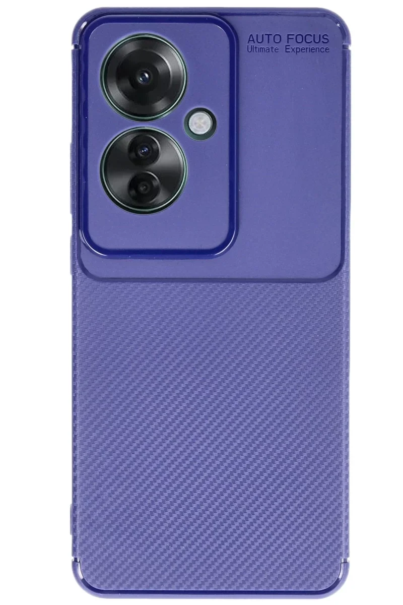 Oppo Reno 11F Kılıf Auto Focus Karbon Kapak - Lacivert