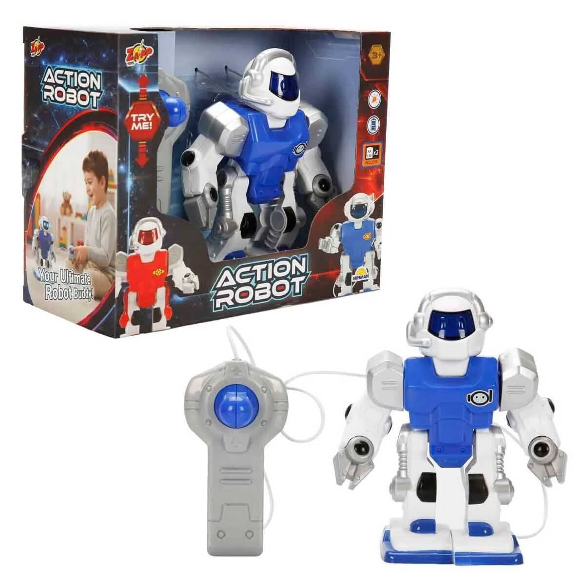 6534 Sun-sabc-zap-kk Mini Actıon Robot Işıklı 2A görsel 2