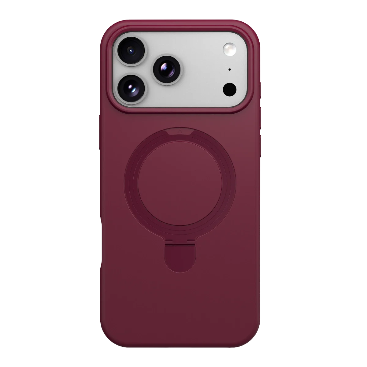 Apple İphone 18 Pro Regal Magsafe Standlı Kapak - Bordo görsel 2