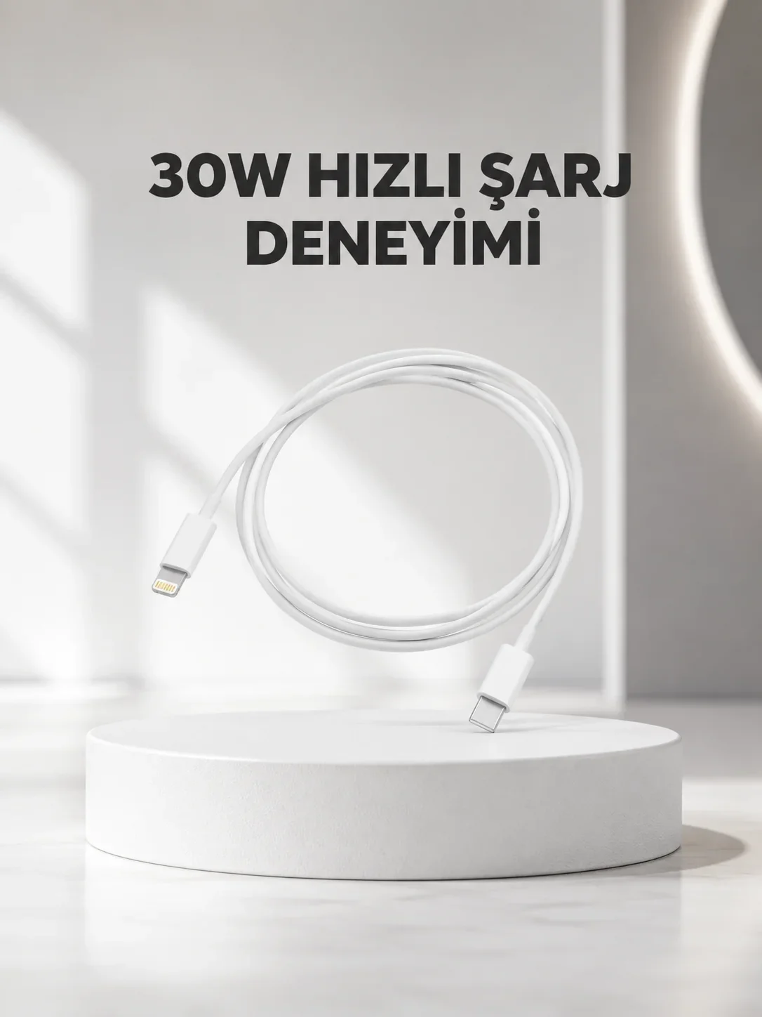 Yüksek Saflıkta Bakır Çekirdekli 30W Hızlı Şarj Kablosu