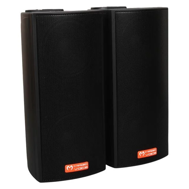 MagicVoice MV-19 2x7.5 CM 40 Watt Komütatörlü Hat Trafolu Siyah Sütun Hoparlör (2’li Takım) görsel 2