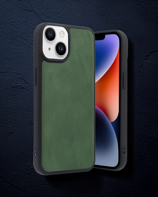 Apple İphone 14 Kılıf Aras Deri Kapak - Açık Yeşil