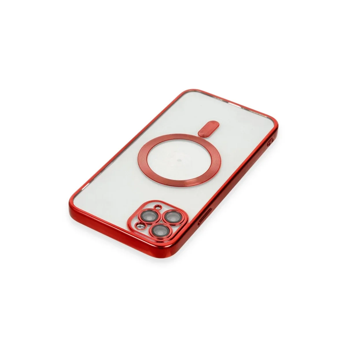 Apple iPhone 11 Pro Max Kılıf Kross Magneticsafe Kapak - Kırmızı görsel 4