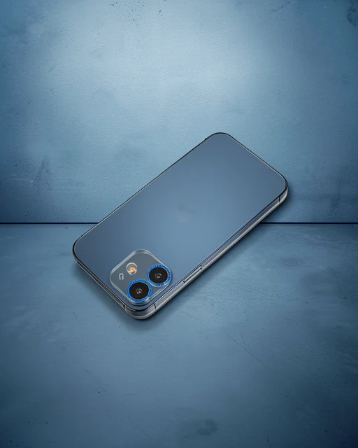 Apple İphone 12 Mini Shine Kamera Lens Koruma Cam - Mavi