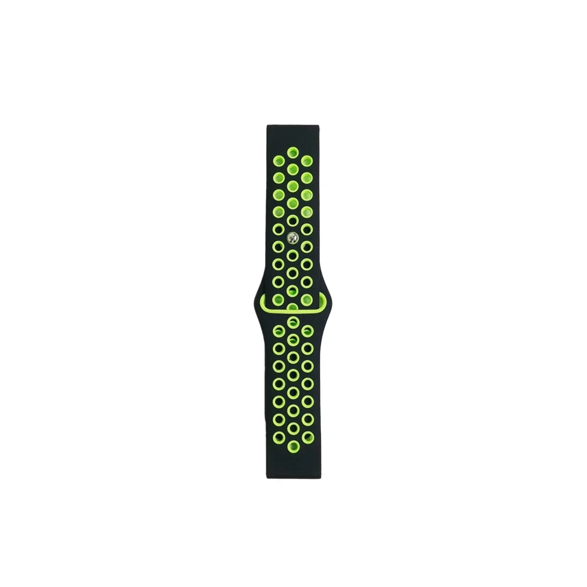 Watch 20mm Spor Delikli Kordon - Siyah-Yeşil görsel 2