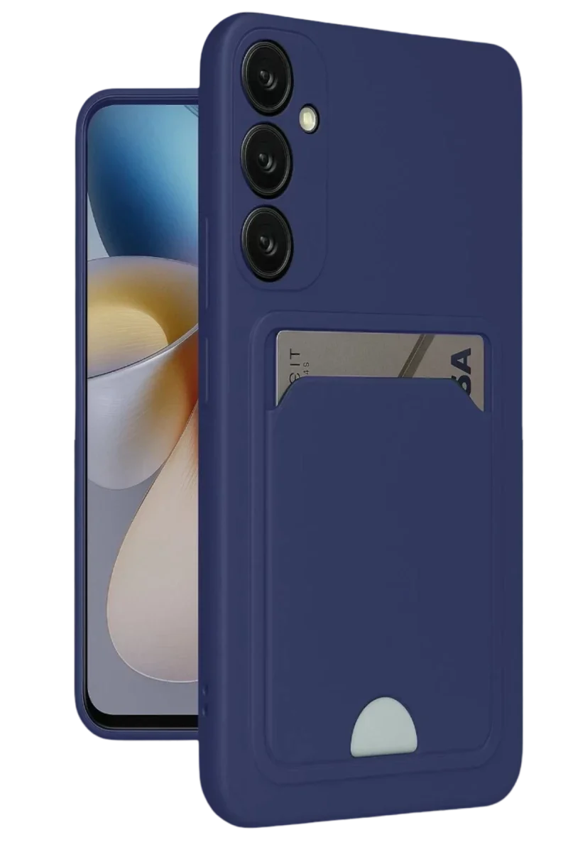 Samsung Galaxy A16 5G Kılıf Kelvin Kartvizitli Silikon - Lacivert