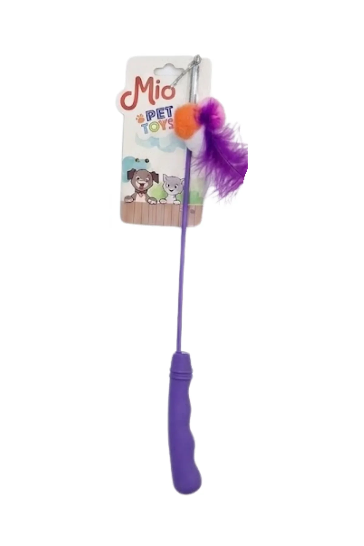 Ponpon Oltalı Kedi Oyuncağı Mor