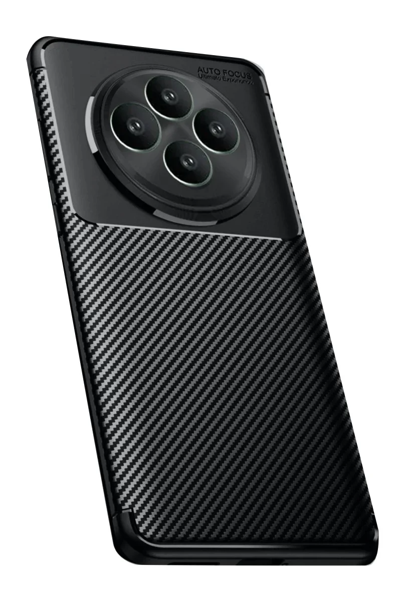 Oppo Reno 11 FS Kılıf Auto Focus Karbon Kapak - Siyah