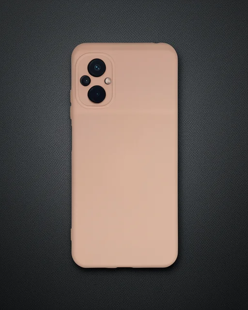 Xiaomi Poco M5 Kılıf Nano İçi Kadife Silikon - Pudra