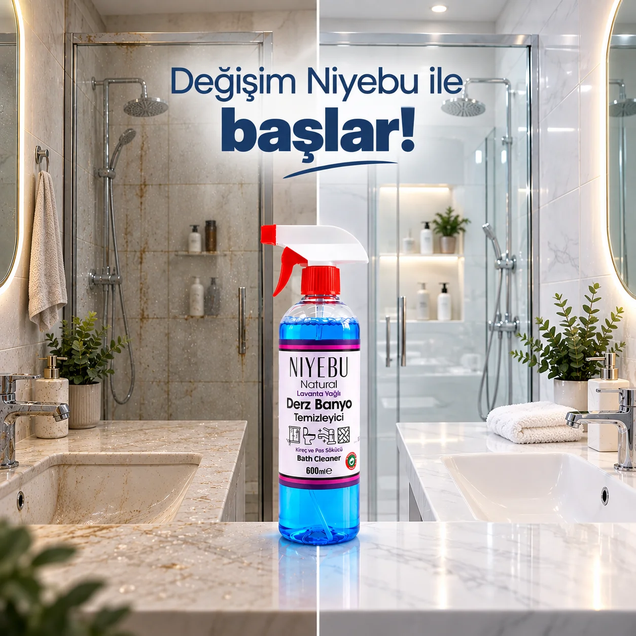 Derz ve Banyo Temizleyici Lavanta Yağlı 600 ml görsel 3