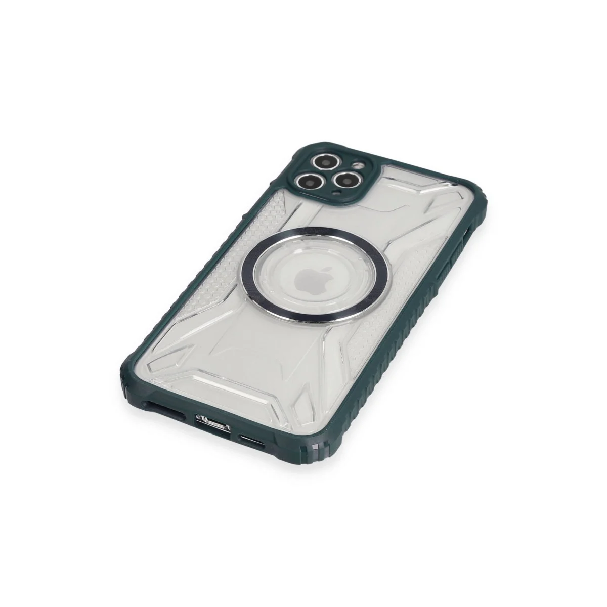 Apple İphone 11 Pro Max Kılıf Prag Magneticsafe Kapak - Koyu Yeşil görsel 4